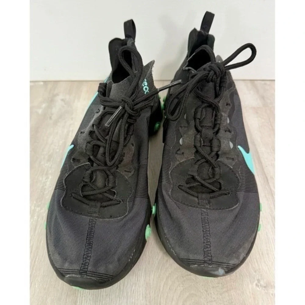 Nike React Element 380 Black Aqua Teal Mens Shoes Sneakers Size 7 BQ6166004